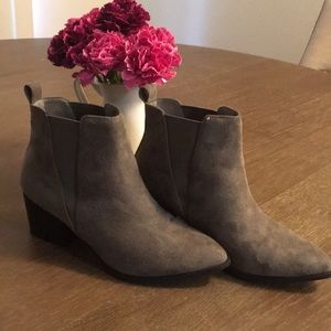 Grey Suede Booties